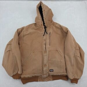 VTG Hooded Walls Blizzard Work Carhartt Style Jacket Brown Sz XL THRASHED Boxy